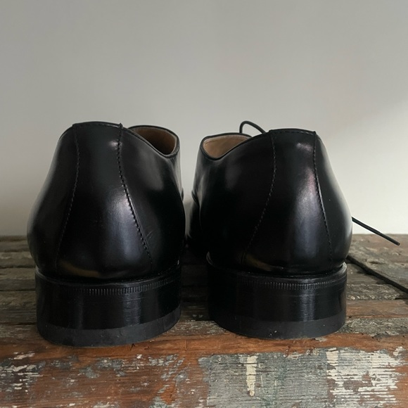 Vintage near deadstock cap toe Walter Steiger size 10 Oxford tuxedo dress shoes - Picture 3 of 5